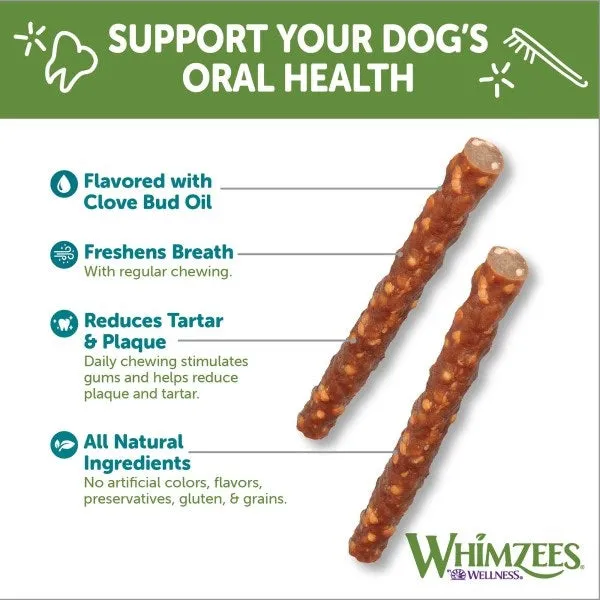 7 Count WHIMZEES® Veggie Sausage Daily Dental Treat for Dogs- Size Large