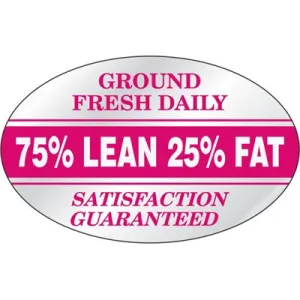 75% Lean 25�t-Ground Fresh Label | Roll of 500