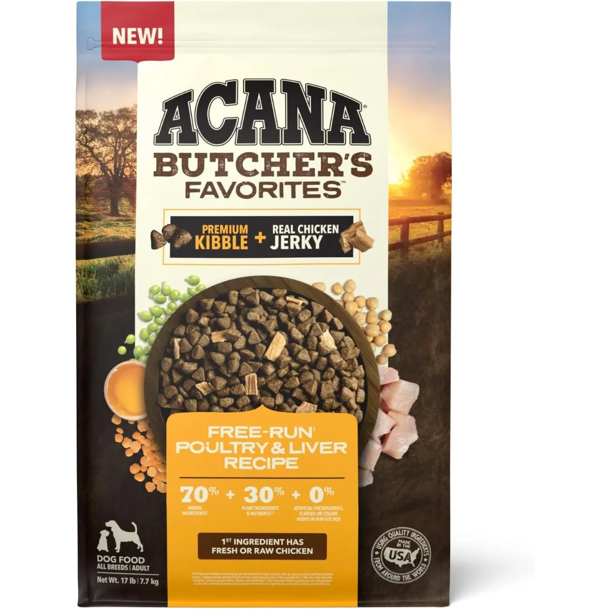 Acana Butcher's Favorites Free-Run Poultry & Liver Dry Dog Food 4lb