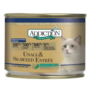 Addiction Unagi & Seaweed Entree Canned Cat Food 185g