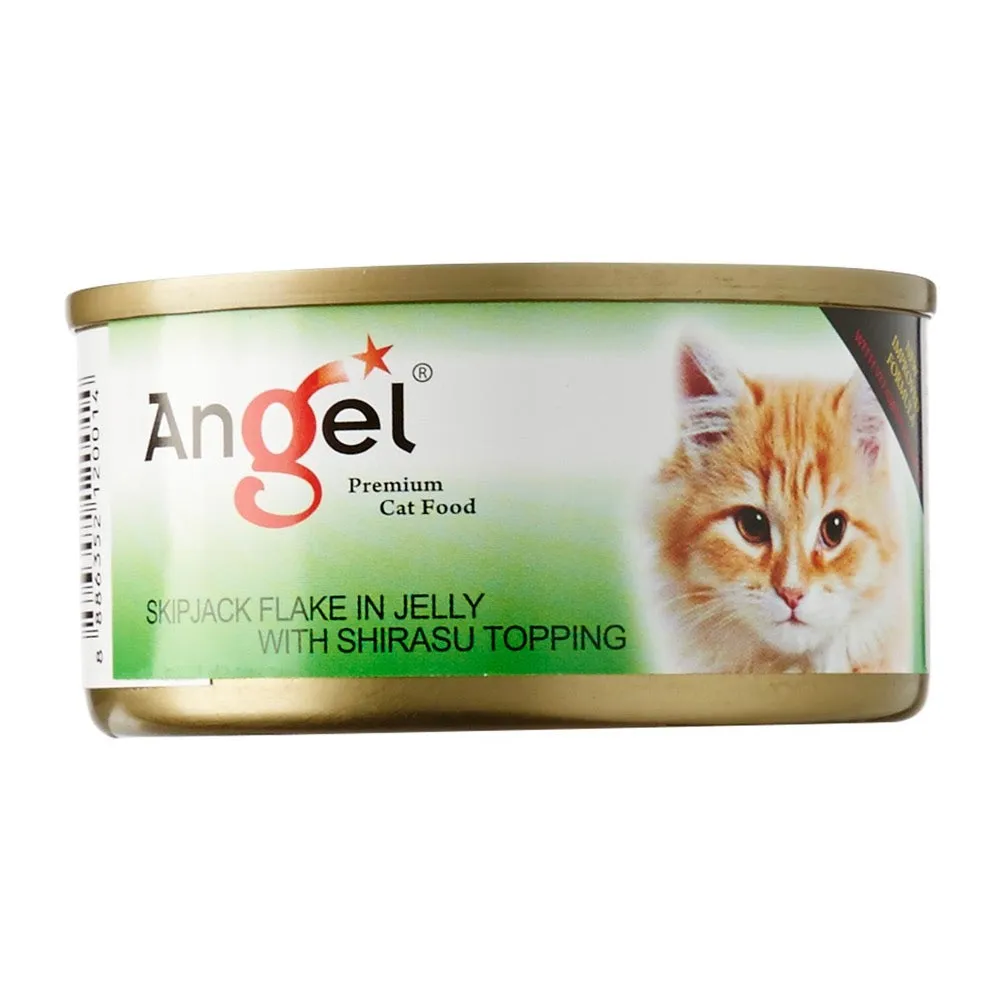 Angel Skipjack Flake & Shirasu in Jelly Canned Cat Food 80g