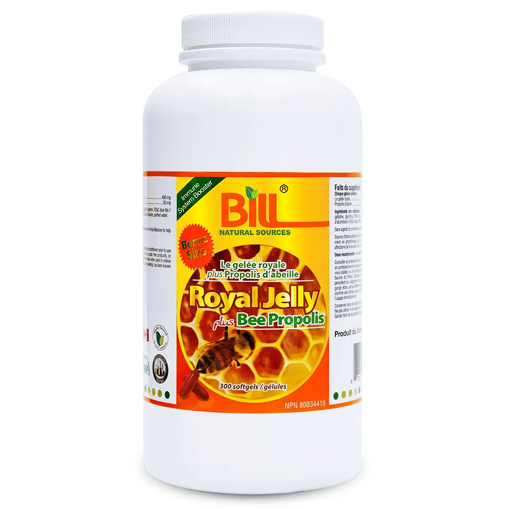 BILL Natural Sources® Royal Jelly plus Bee Propolis 1000mg Softgels