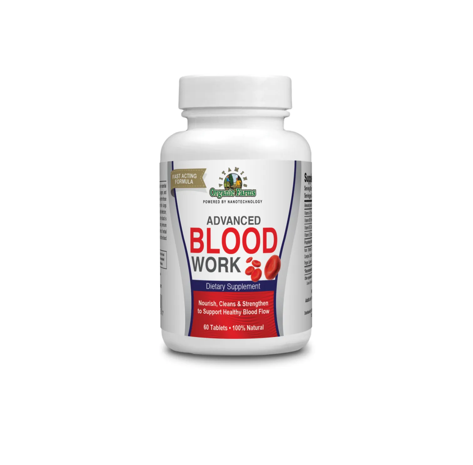 Blood Works - 60 Tablets - Improves Circulation - 100% Natural Dietary Supplement