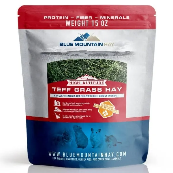 Blue Mountain Hay High-Altitude Teff Grass Hay, 15oz