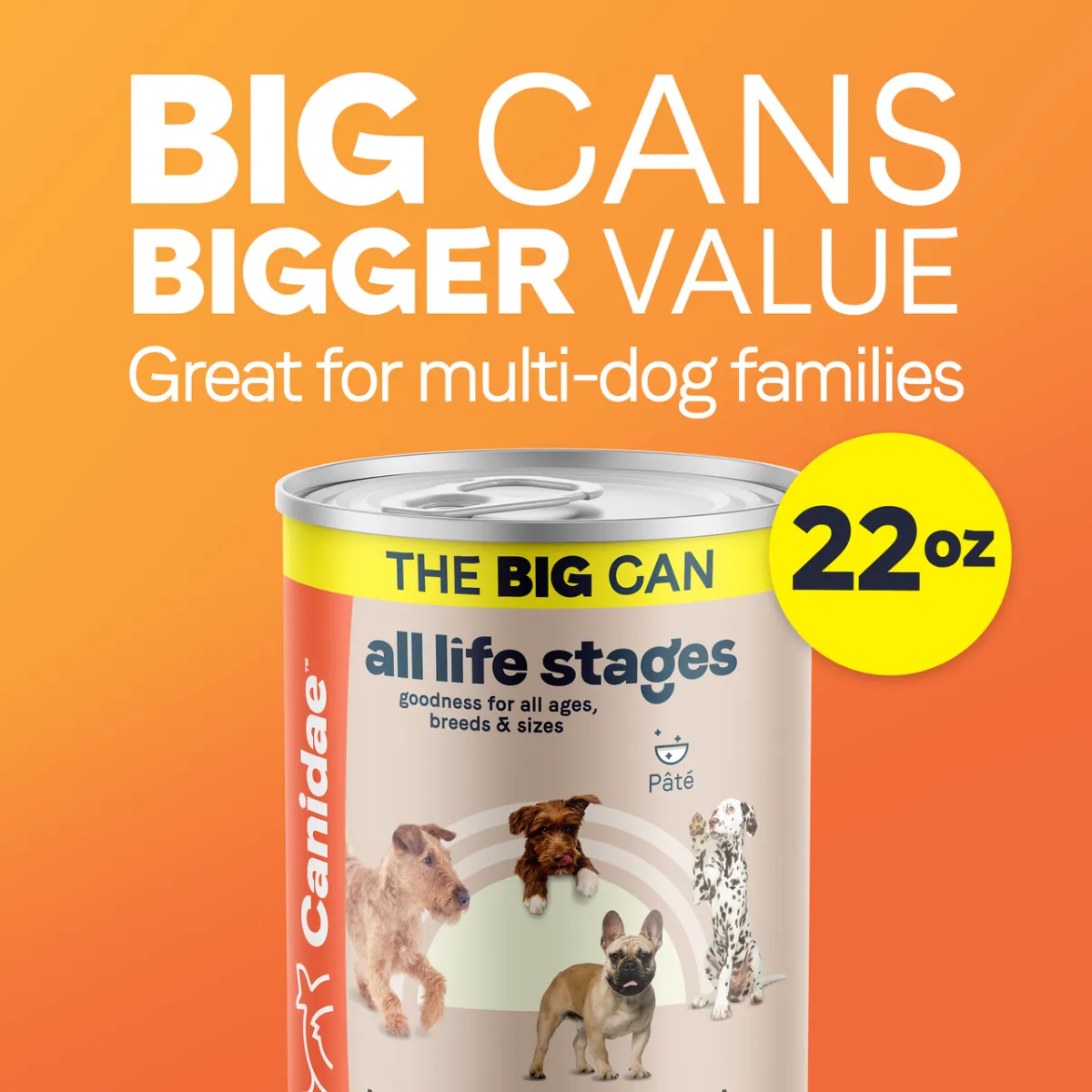 Canidae All Life Stages Wet Dog Food Multi-Protein Chicken, Lamb & Fish, 22 oz