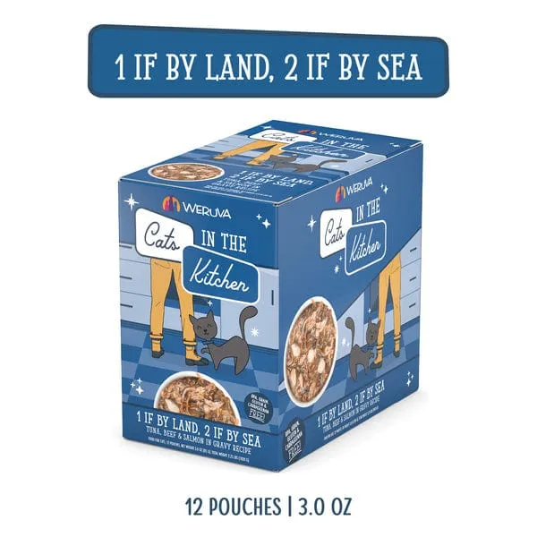 Cats in the Kitchen 1 if By Land, 2 if By Sea Pouch Cat Food