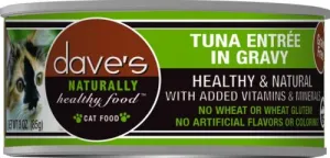 Dave's Naturally Healthy Tuna Entre in Gravy Canned Cat Food