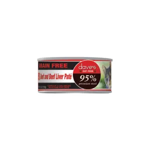 Dave's Pet Food 95% Premium Beef and Liver Canned Cat Food