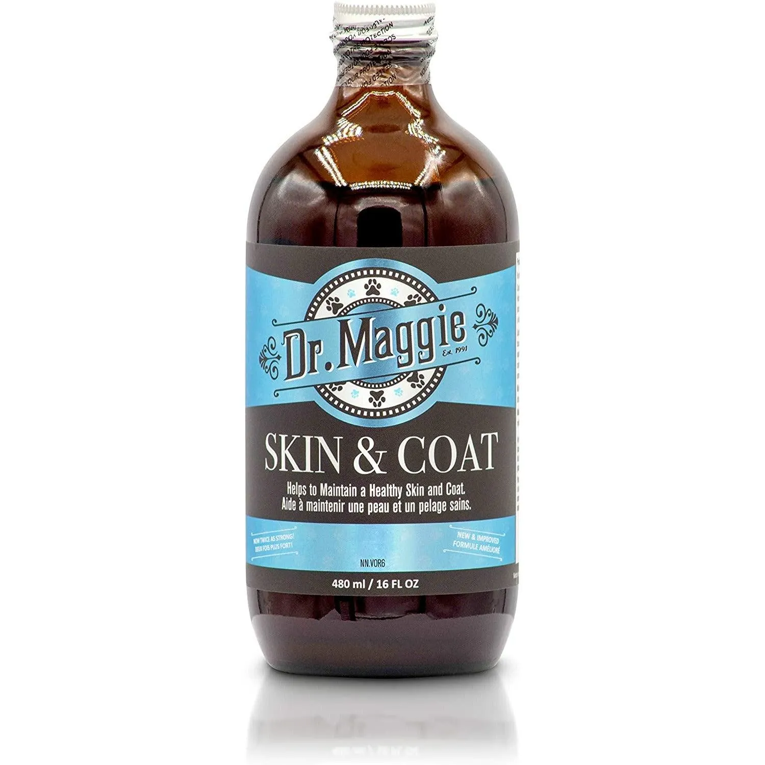 Dr. Maggie Skin and Coat Omega 3 Supplement with Fish Oil, Flax, and Olive Oil