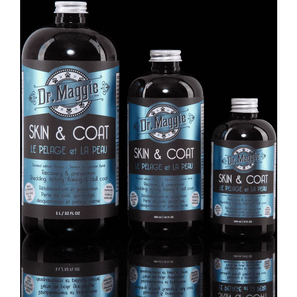 Dr. Maggie Skin and Coat Omega 3 Supplement with Fish Oil, Flax, and Olive Oil