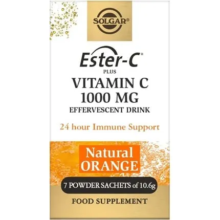 Effervescent sachets of Ester-C Plus - charging the body and mind - with B vitamins zinc and magnesium - immune support - pack of 7 pcs. , Solgar