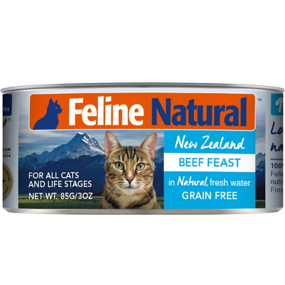 Feline Natural Beef Feast Grain-Free Canned Cat Food 85g