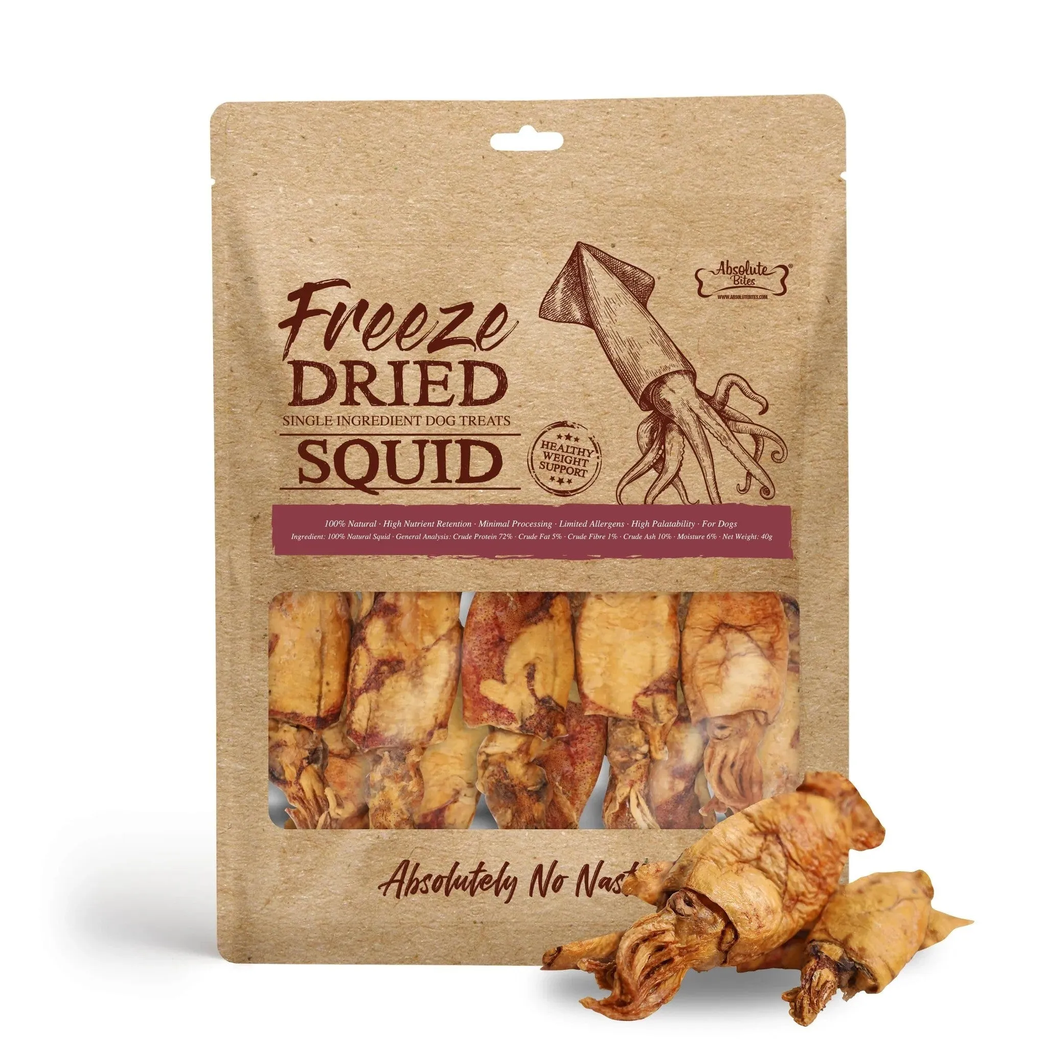 Freeze Dried Squid Dog Treats