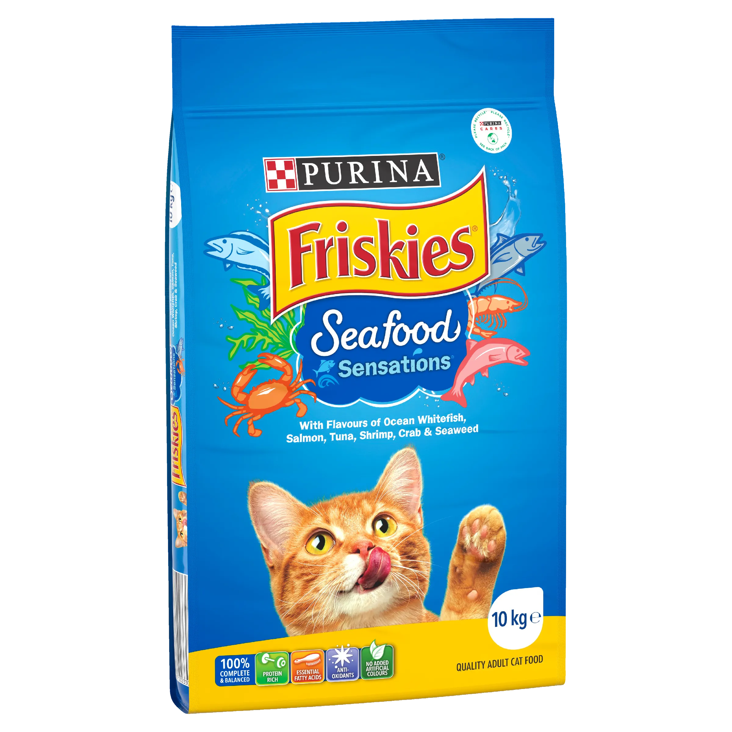 Friskies Seafood Sensations Adult Dry Cat Food 10kg