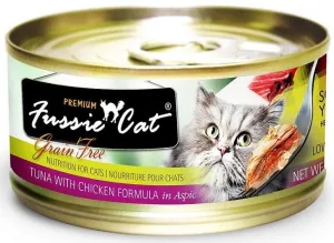 Fussie Cat Premium Grain Free Tuna with Chicken Formula in Aspic Canned Food