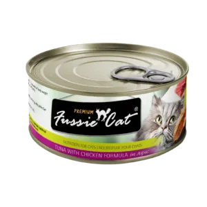 Fussie Cat Premium Grain Free Tuna with Chicken Formula in Aspic Canned Food