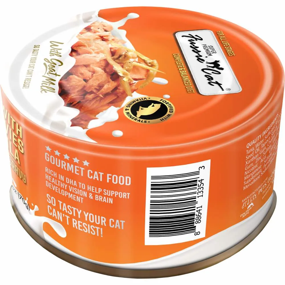 Fussie Cat Tuna With Anchovies Formula In Goat Milk Gravy Grain-Free Canned Cat Food 70g