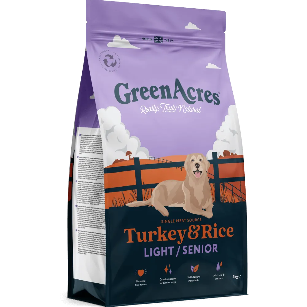 GreenAcres Light Senior Turkey & Rice Dry Dog Food