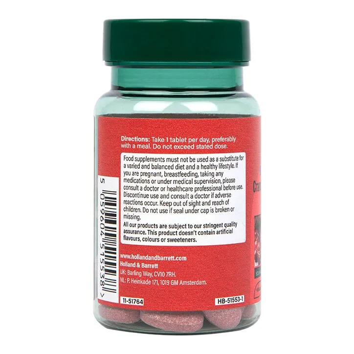 Holland & Barrett High Strength Cranberry Extract 400mg 60 Tablets