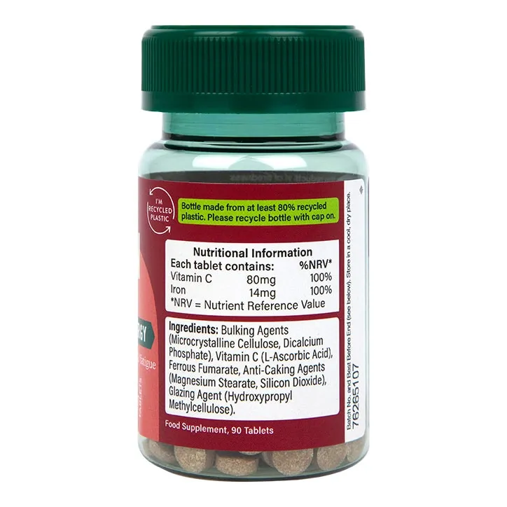 Holland & Barrett Iron & Vitamin C 14mg 90 Tablets