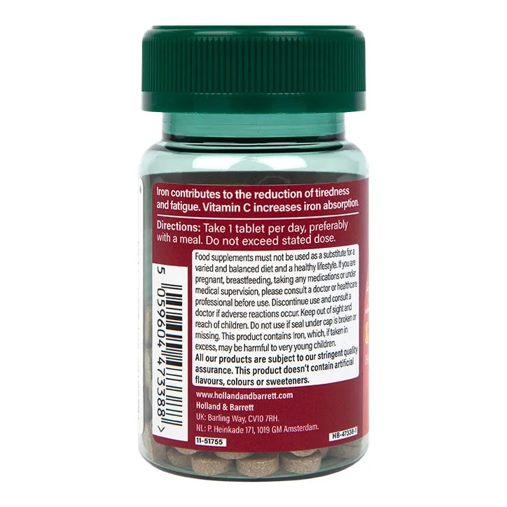 Holland & Barrett Iron & Vitamin C 14mg 90 Tablets