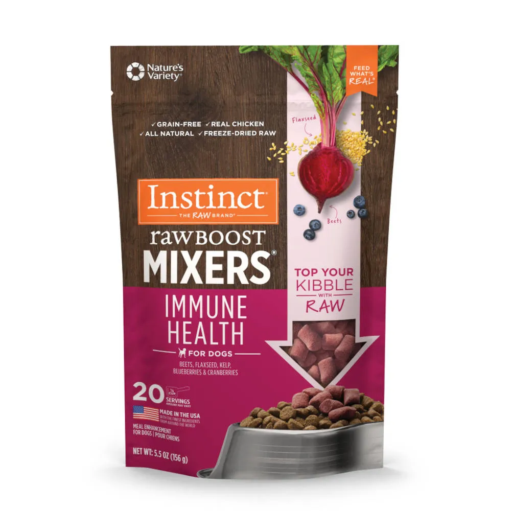 Instinct Raw Boost Mixers Immune Health Freeze-Dried Raw Dog Food Topper (Exp 28 Dec)