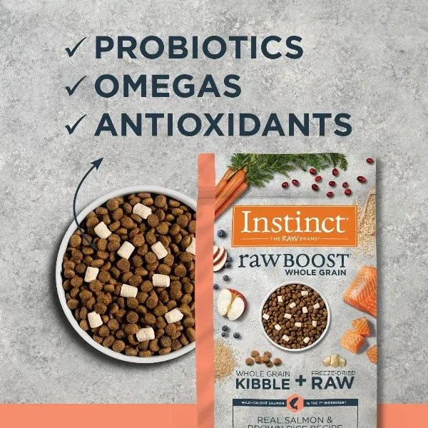 Instinct Raw Boost Whole Grain Real Salmon & Brown Rice Recipe Dry Dog Food, 4.5lb