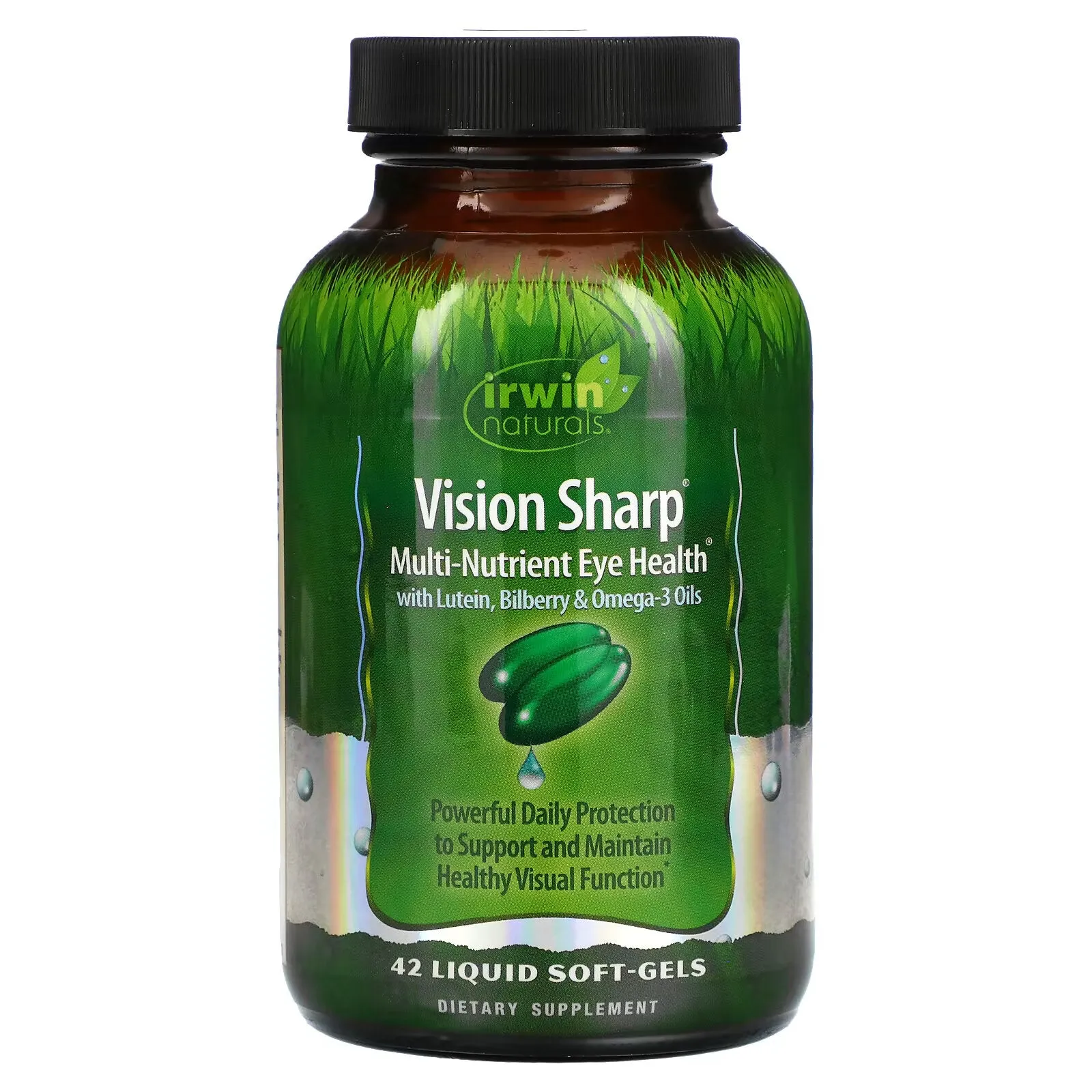 Irwin Naturals, Vision Sharp, Complete Nutritional Supplement for Healthy Eyes 42 soft gelatin capsules with liquid