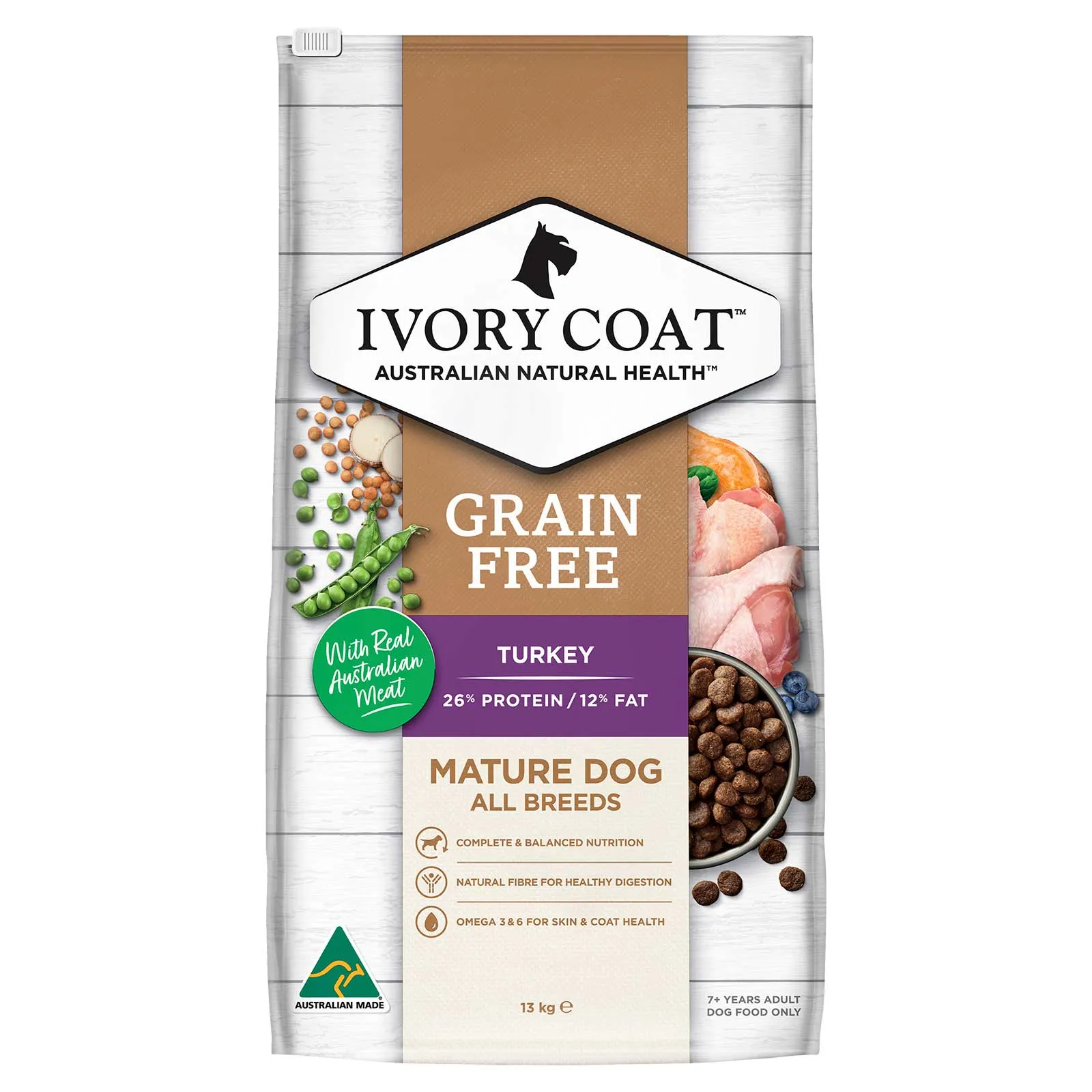 Ivory Coat Grain Free Dog Food Senior/Reduced Fat Turkey