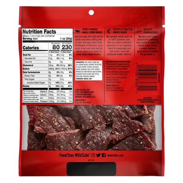 JACK LINK'S PEPPERED BEEF JERKY