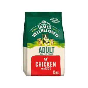 James Wellbeloved Adult Dog With Chicken & Rice 15kg Dry Dog Food