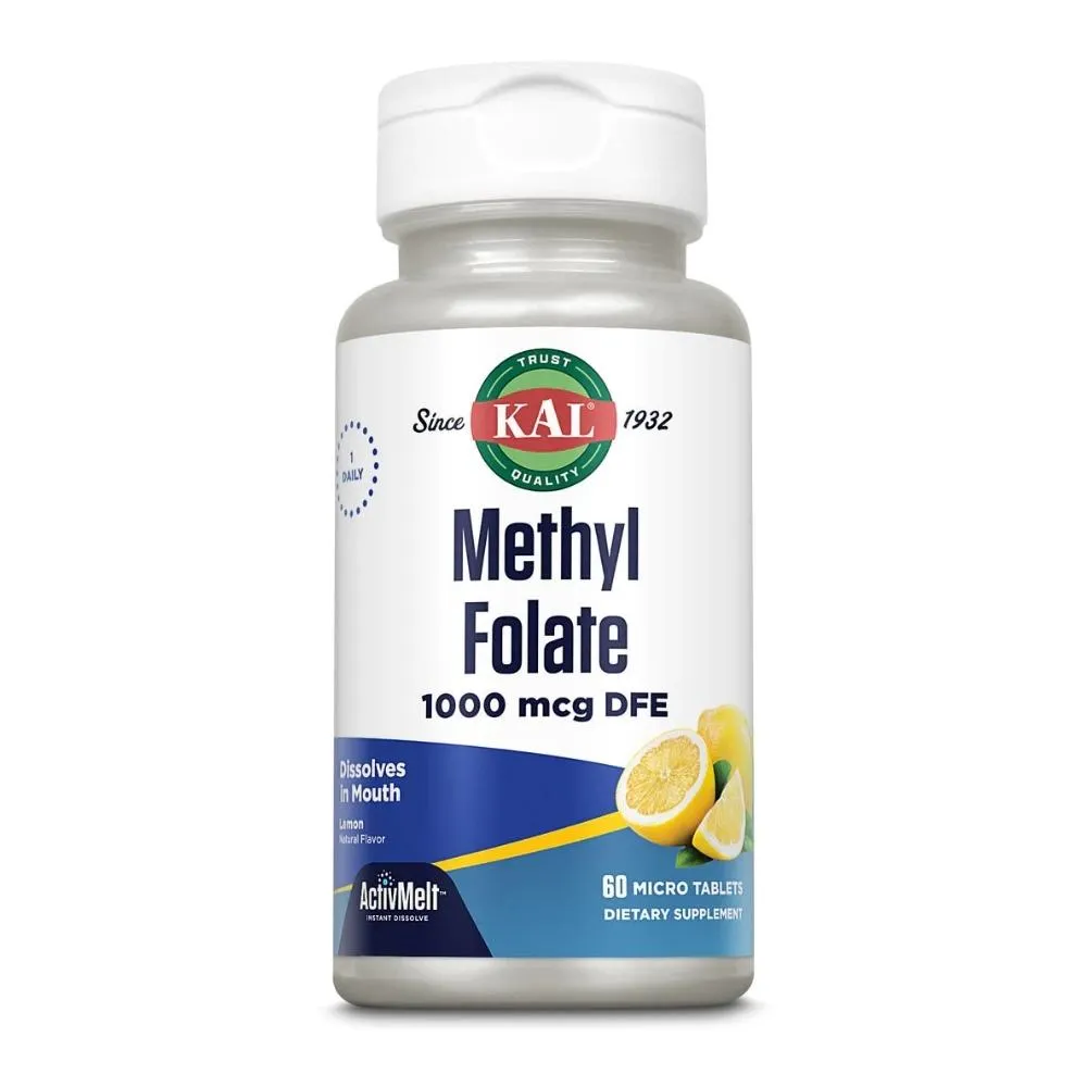 KAL Methyl Folate 1,000mcg 60 Micro Tablets