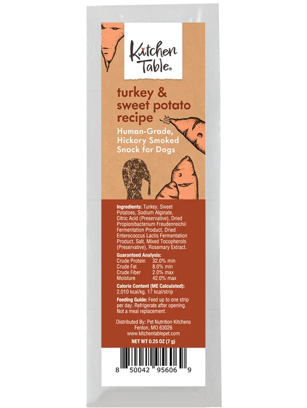 Kitchen Table Smoked Snack Box Turkey & Sweet Potato Recipe (1.5 oz - 6 Strips)