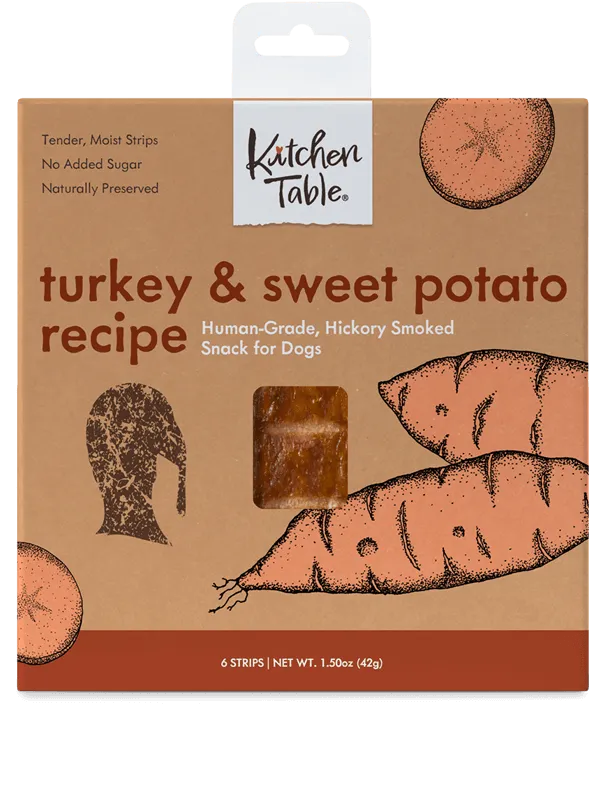 Kitchen Table Smoked Snack Box Turkey & Sweet Potato Recipe (1.5 oz - 6 Strips)