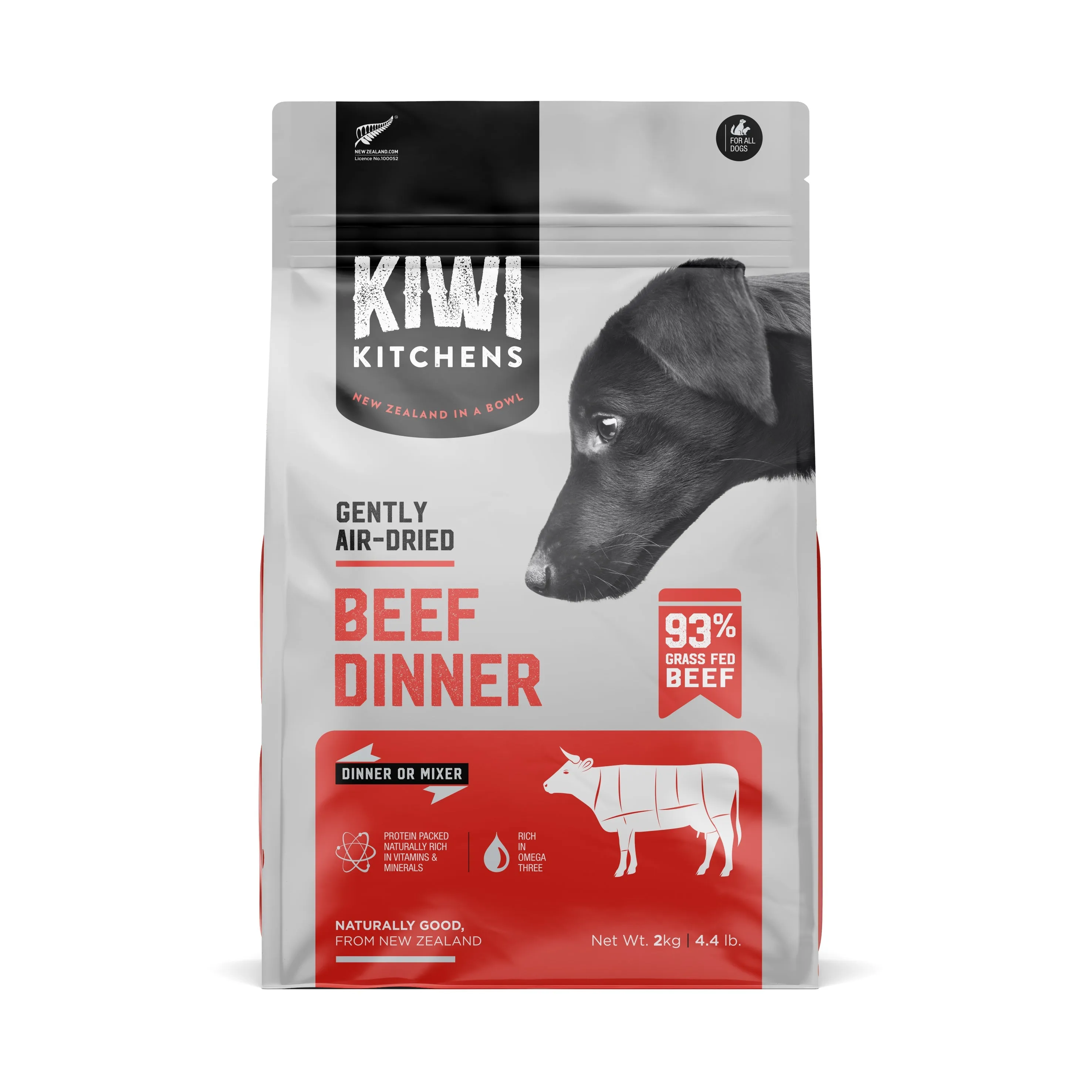 Kiwi Kitchens Beef Dinner Air Dried Dog Food 2kg