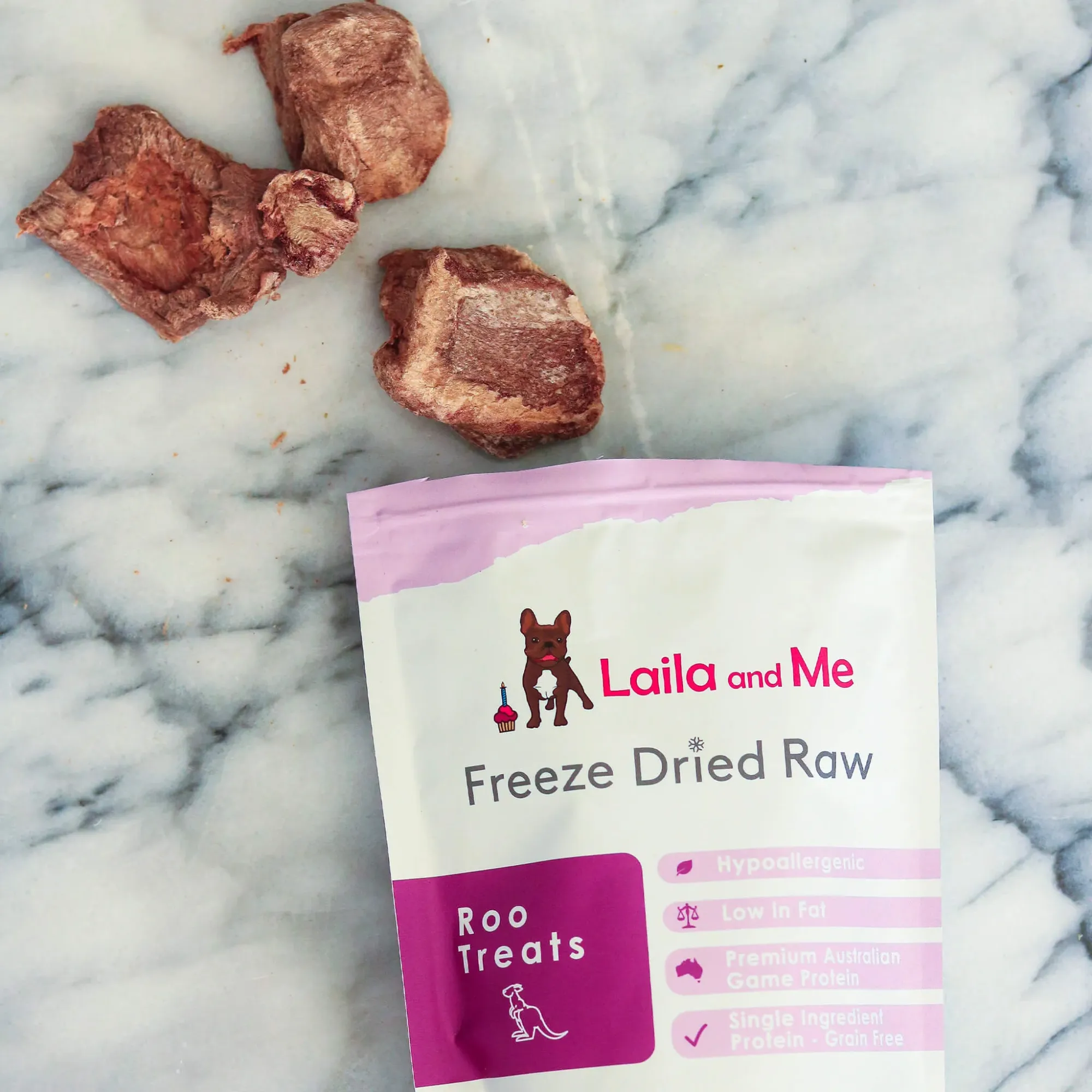 Laila & Me Freeze Dried Raw Australian Kangaroo Dog and Cat Treats 60g