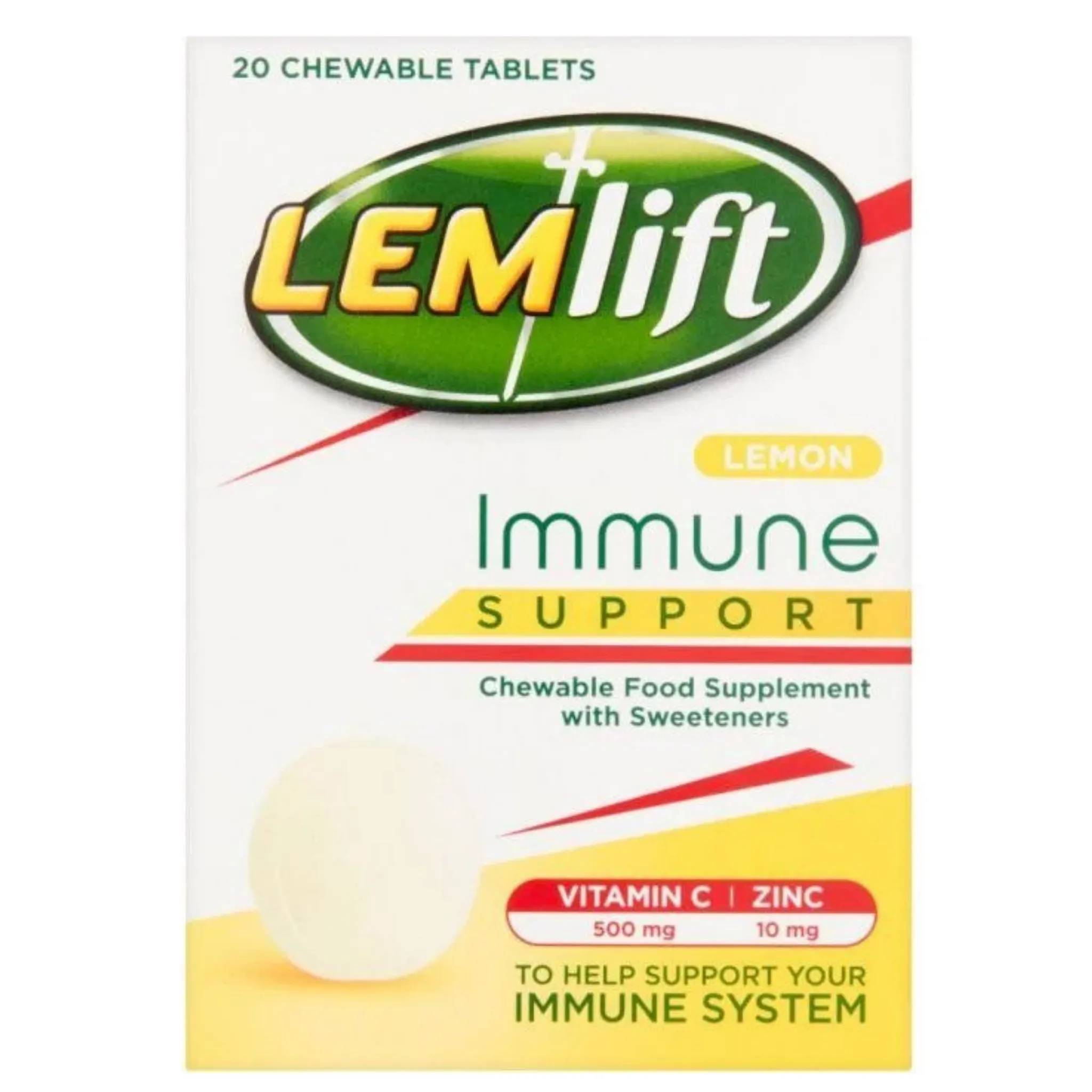 Lemlift Immune Support Chewable Lemon - 20 Tablets