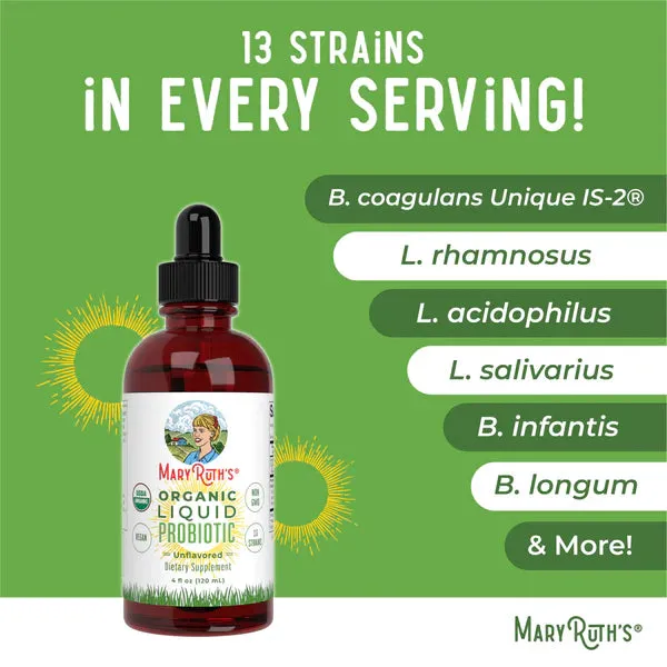 MaryRuth's Probiotic Drops Unflavored 60ml (12m )