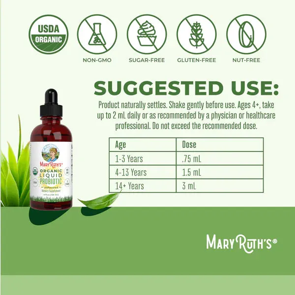 MaryRuth's Probiotic Drops Unflavored 60ml (12m )