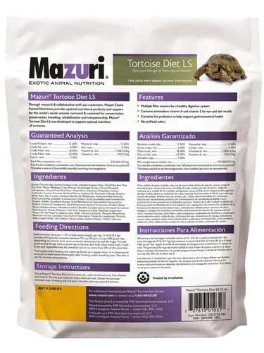 Mazuri Tortoise LS Diet 5E5L