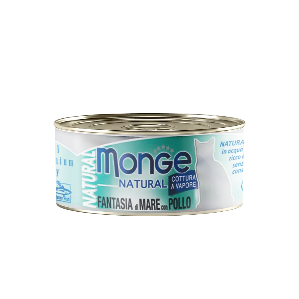 Monge Cat Natural Seafood Mixed with Chicken 80g