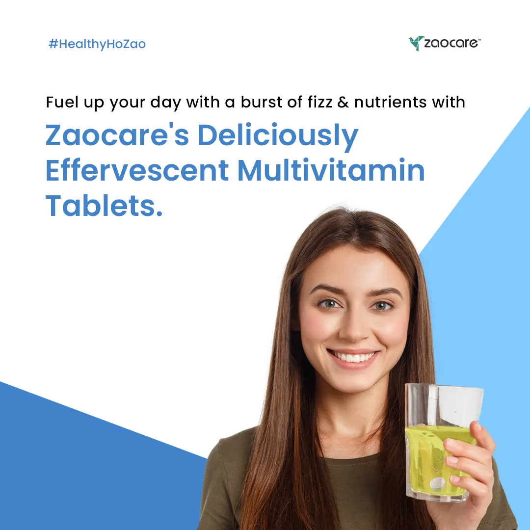 Multivitamin Effervescent Tablets For Men & Women | Plant Based Supplements | For Overall Health | 15 Tablets