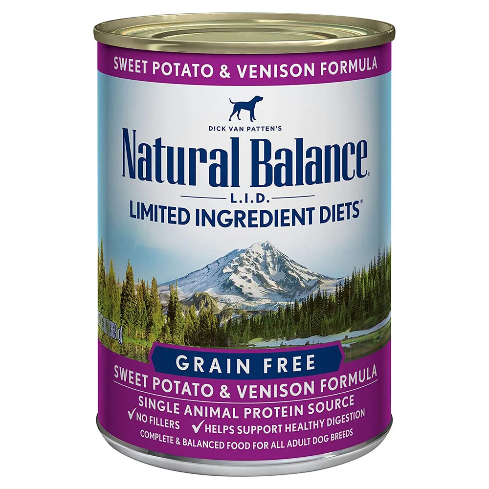 Natural Balance L.I.D. Limited Ingredient Diets Sweet Potato & Venison Formula Wet Dog Food 13oz