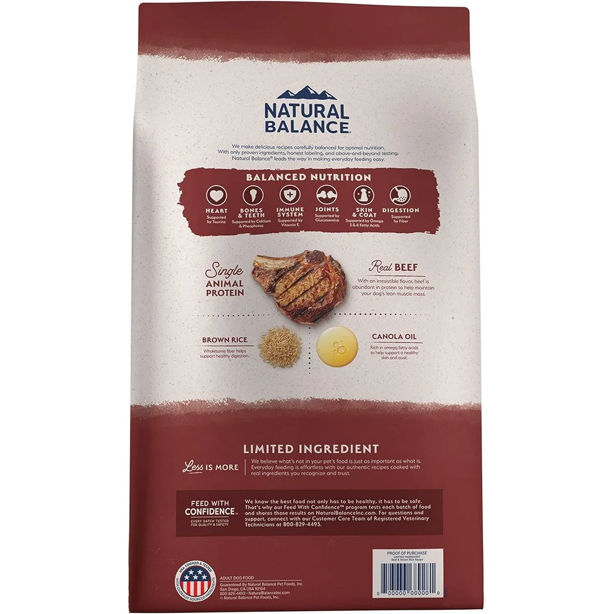 Natural Balance Limited Ingredient Diet Beef & Brown Rice Dry Dog Food 12lb