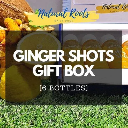 Natural Roots Ginger Shots (Box of 6 Bottles) [GIFT BOX]