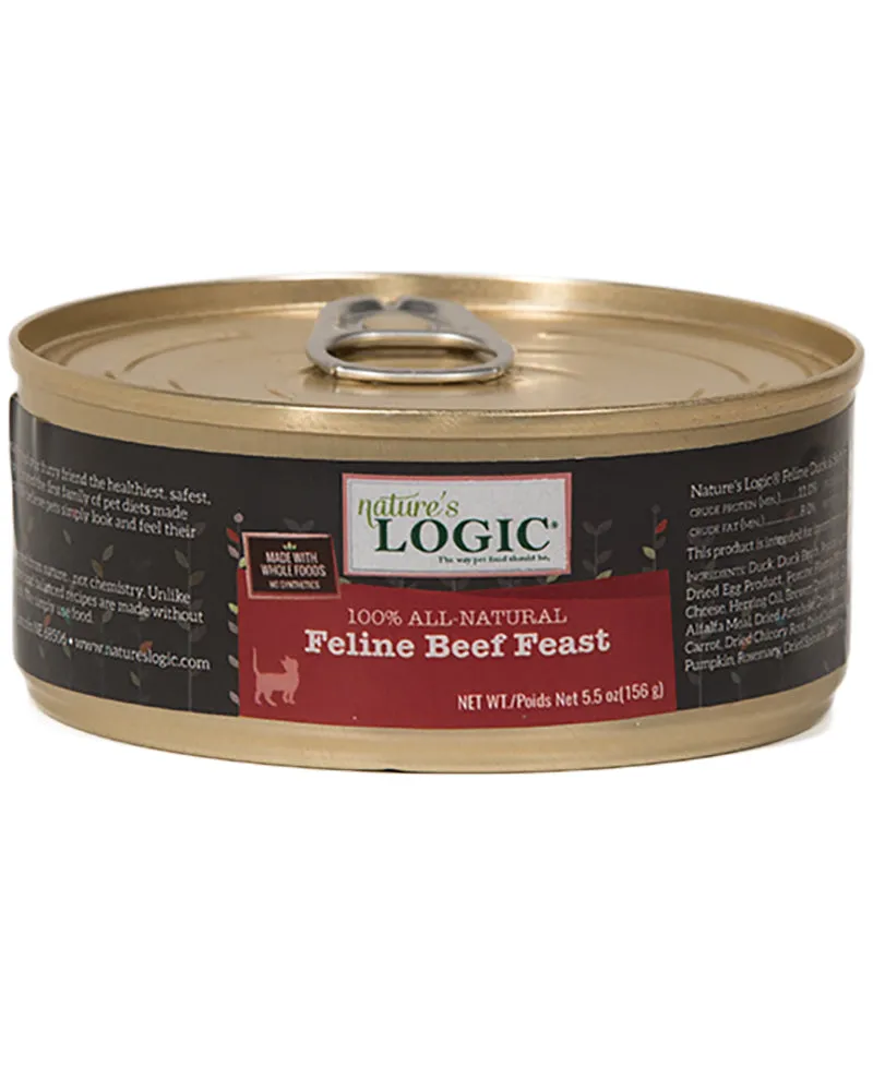 Nature’s Logic Feline Beef Feast Wet Cat Food 5.5 oz