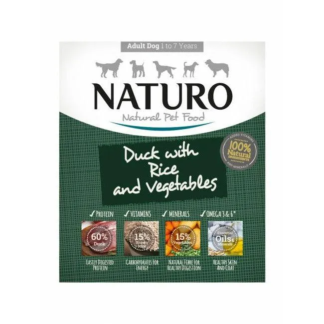 Naturo Canine Adult Tray Wet Dog Food Duck & Rice With Vegetables