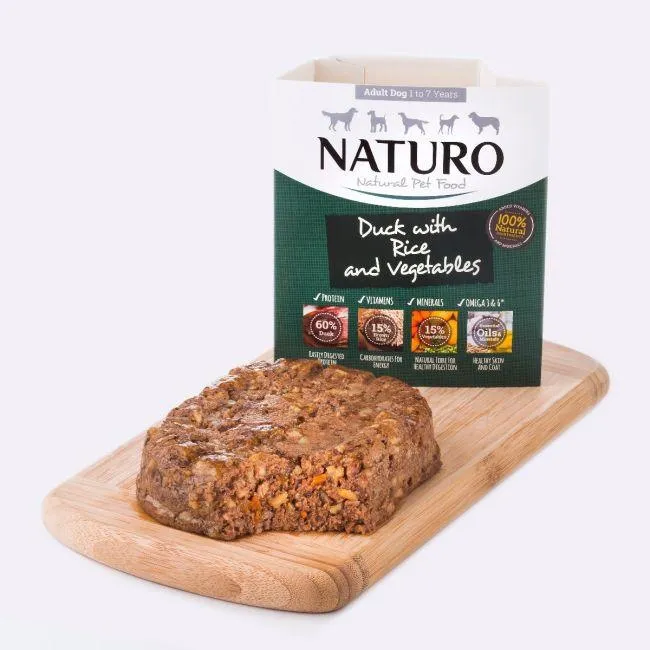 Naturo Canine Adult Tray Wet Dog Food Duck & Rice With Vegetables