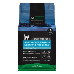 Nutripe Cat Essence Australian Salmon & Hormone-Free Chicken with Green Tripe 1.8kg