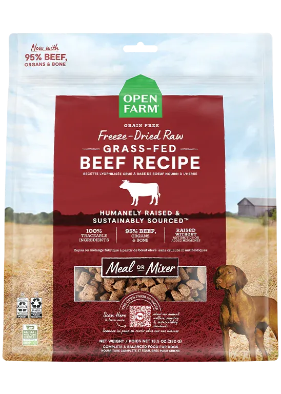 Open Farm Grass-Fed Beef, Freeze-Dried Raw Dog Food